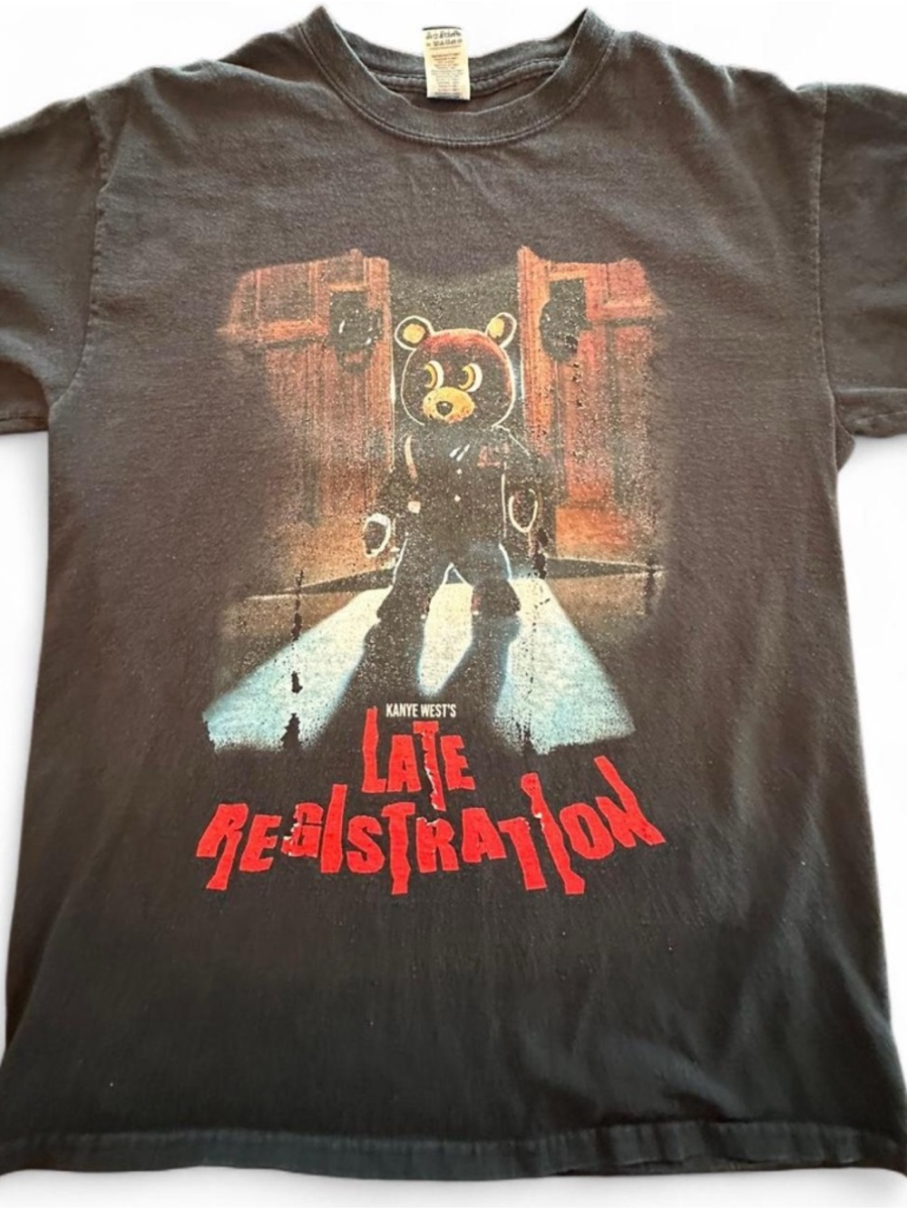 Gildan Black Heavy Cotton Tee with Red & Brown Graphic